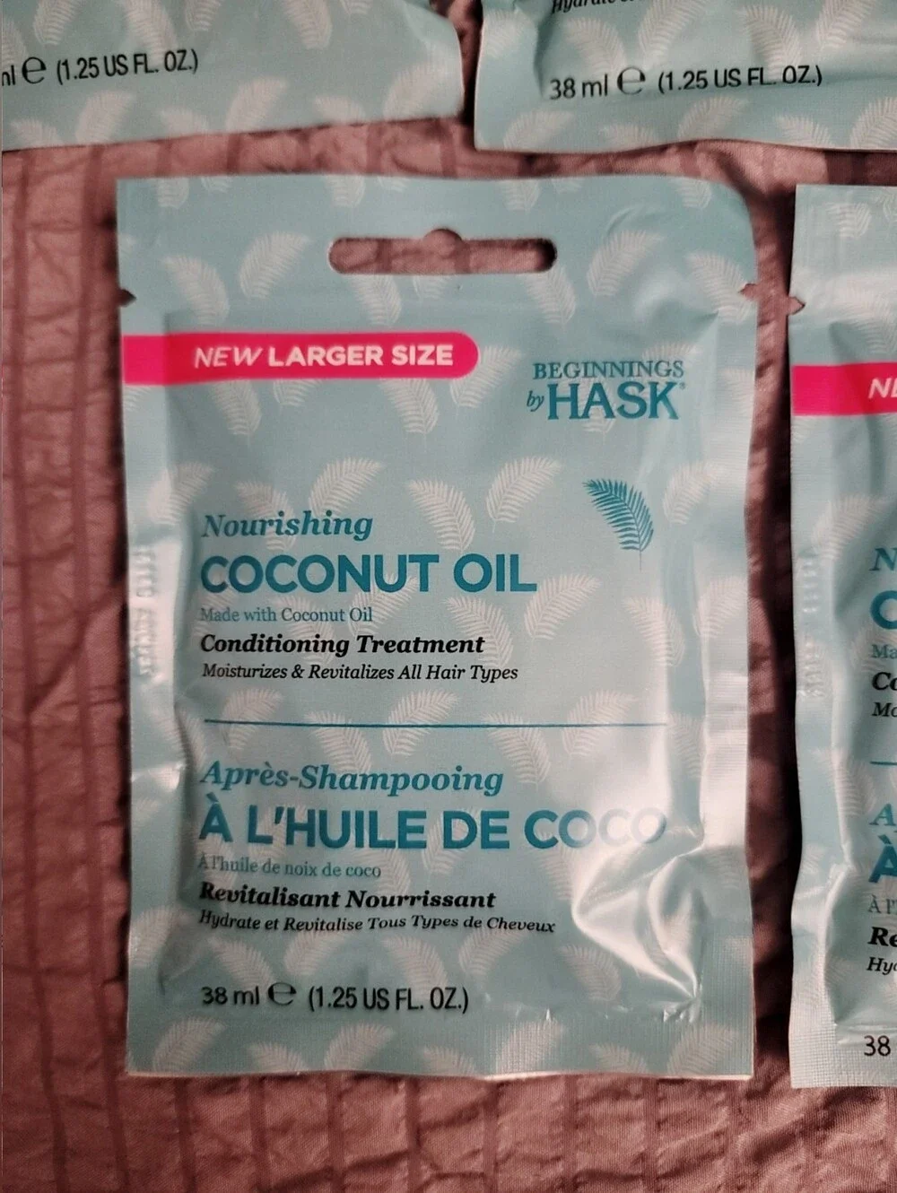 Coconut Oil Nourishing Conditioning Treatment Sachets - Light Blue